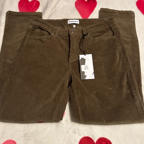 NWT Studio blue Kelly Skinny Corduroy Jeans Olive - Picture 3 of 11